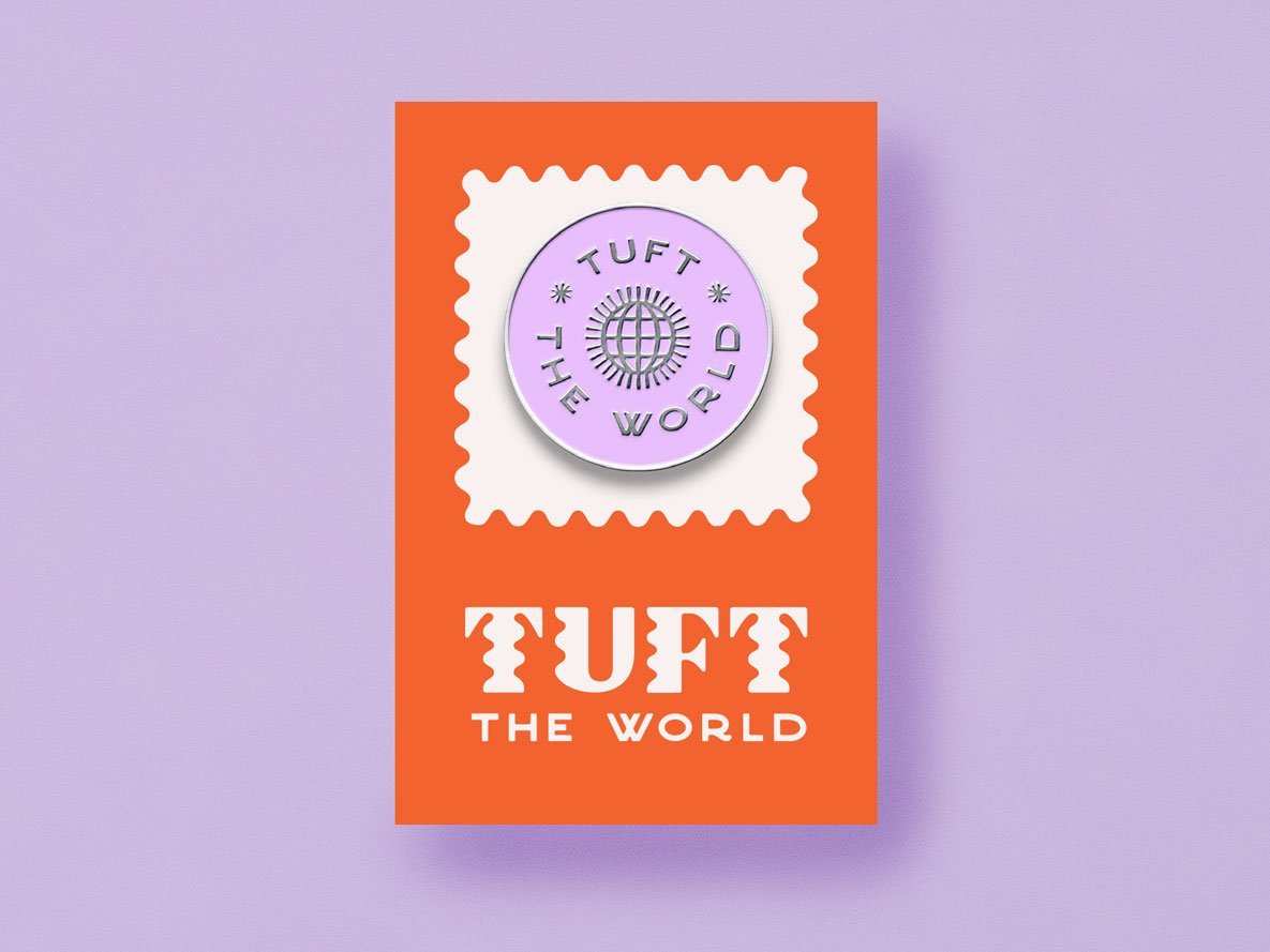 Tuft the World Globe Enamel Pin Merch Tuft the World 